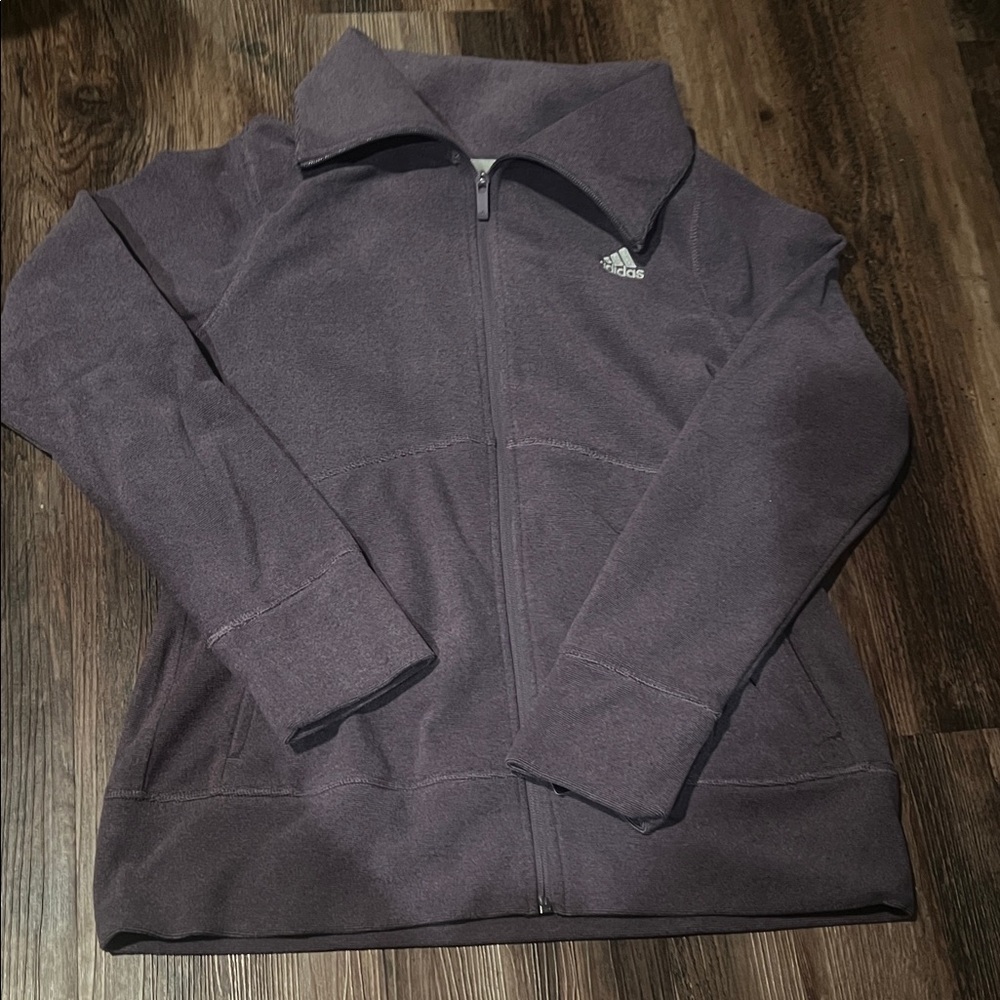 Adidas Dark Purple Zip-Up Jacket